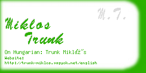 miklos trunk business card